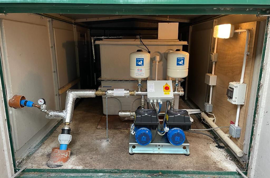 Twin Pump Variable Speed Booster Set and GRP Tank Installation