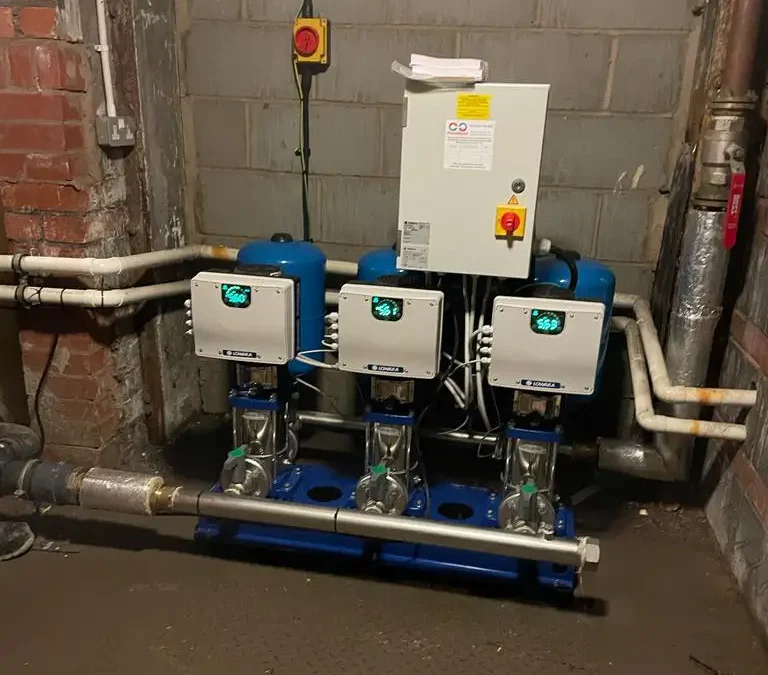 3-Pump Lowara SMB Variable Speed Booster Set Installation