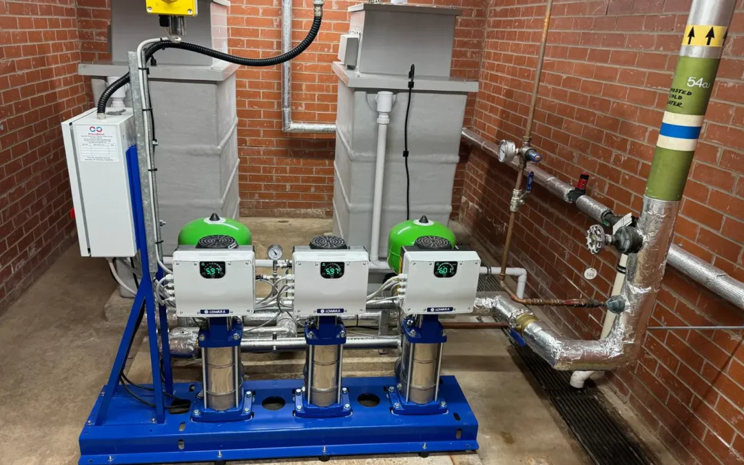 Xylem Booster Set and PureWater GRP Tank Installation