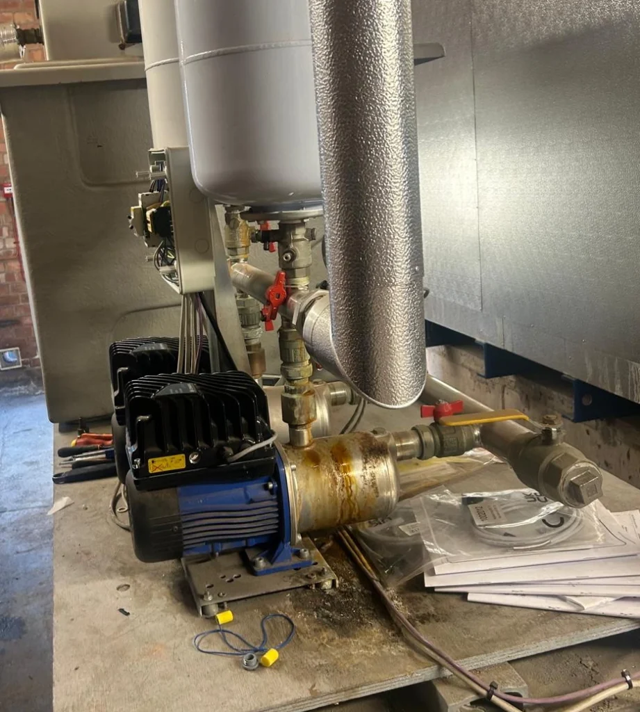 trafford before 2 Xylem GHV20 Hydrovar X Installation